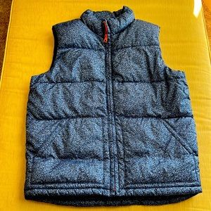 EUC Old Navy Puffer Vest in Blue Speck Sz L 10-12